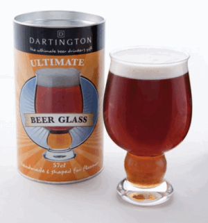 DARTINGTON CRYSTAL DRINKING GIFTS ULTIMATE BEER GLASS SHAPED FOR FLAVOUR